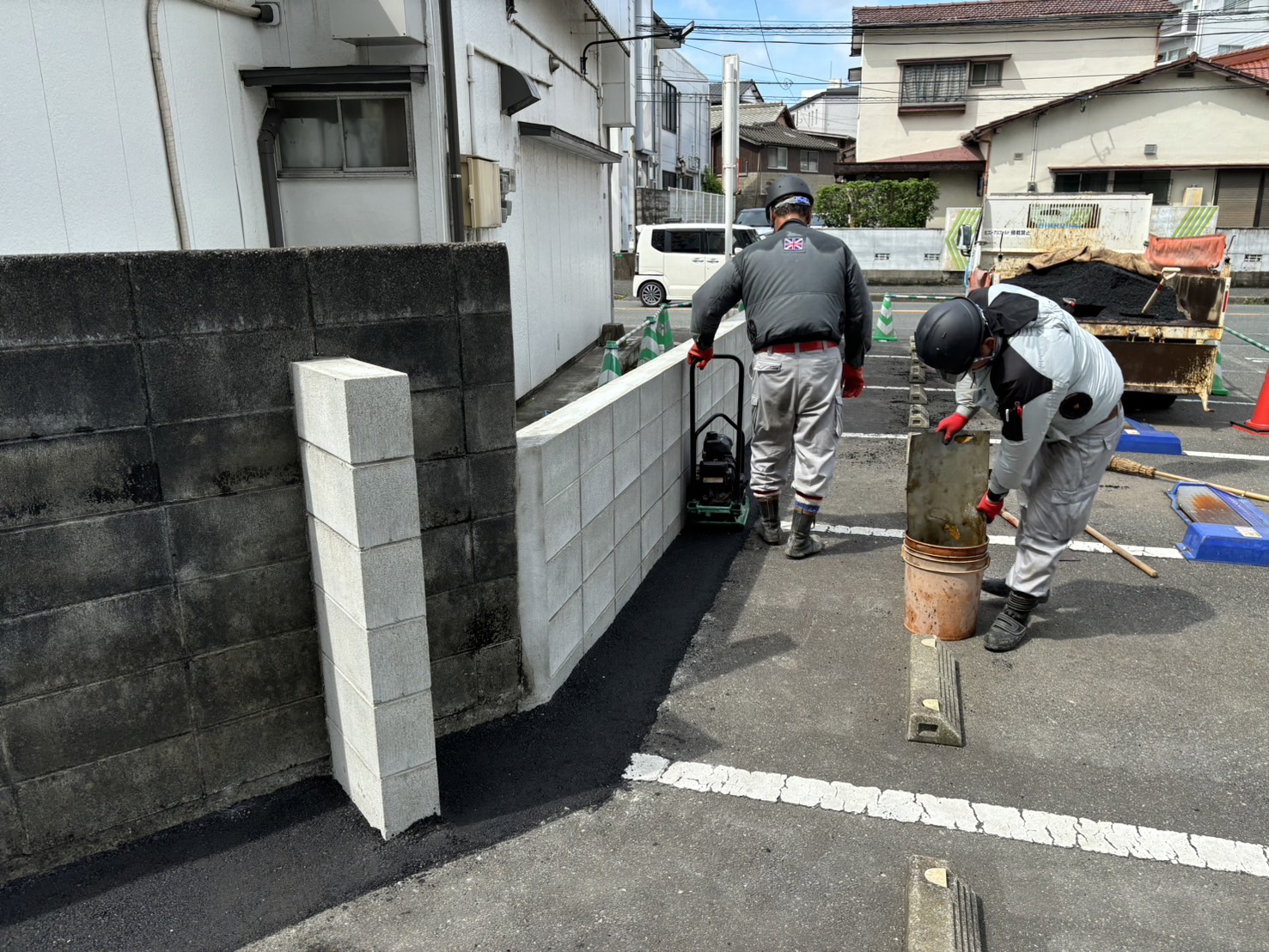 駐車場・外構工事の様子