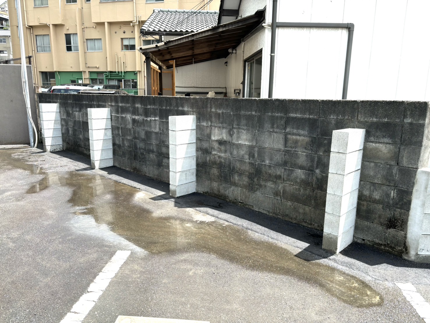 駐車場・外構工事後（ブロック塀2）